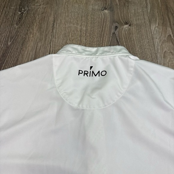 Primo Golf Polo Shirt Blade Collar Henley Performance White Short Sleeve Men's M - Picture 14 of 15